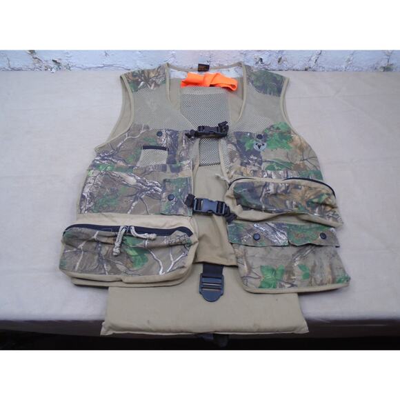 Scent Blocker Realtree Camo Hunting Vest M/L Ripstop Pocket W/ Detachable Seat - Picture 1 of 13